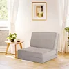 Convertible Fold Down Chair Flip Out Lounger Sleeper Bed Couch Grey 2
