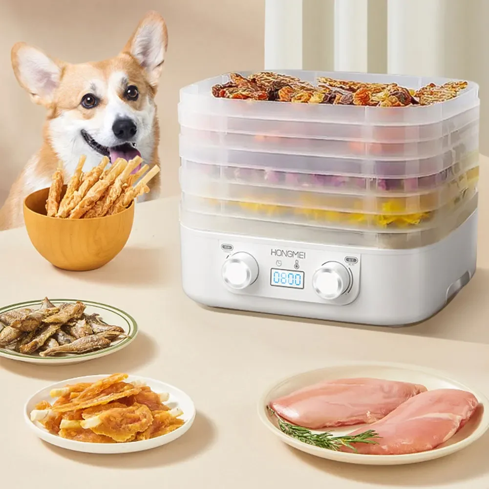 5 Layers Fruit Dryer Electric Meat Grinder Drying Machine For Vegetable Fruit 48 Hours Long Lasting Thermostatic Food Dehydrator 5