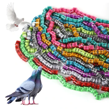 50pcs PHA 2025/2026 Pigeon Leg Rings 8mm Aluminum Plastic Bird Leg Rings Identification Rings Pigeon Racing Training Leg Rings