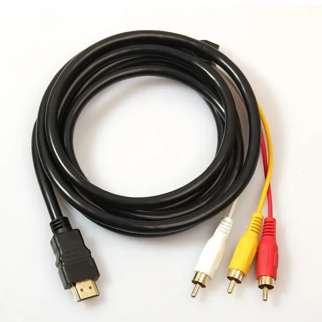 Multi Out Adapter Flat HDMI Male To 3 RCA Adapter VGA Cord Video