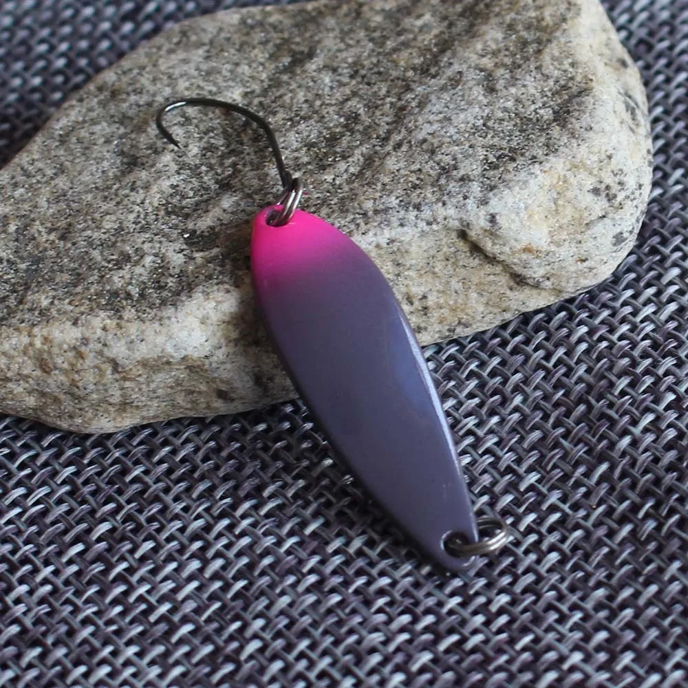 5Pcs/set Metal Spoon Bait Fishing Lures 2.5g 3.5g Sinking Spinner Luminous UV Coat Stream Metal Jiig Trout Bass Pesca Tackle