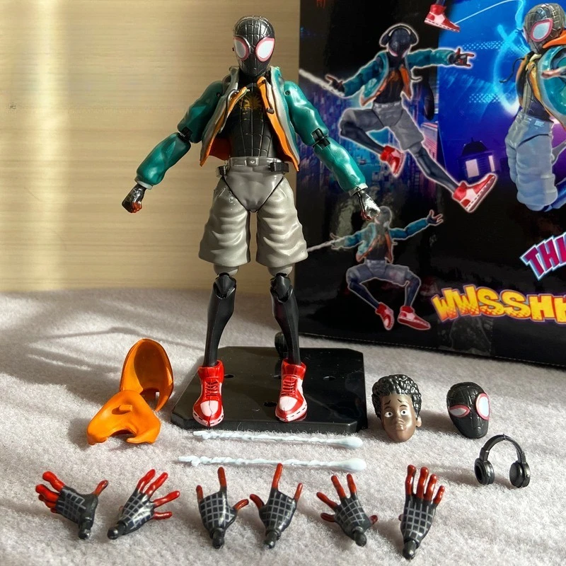 Sv Action Spiderman Miles Morales Action Figure Collection Sentinel Marvel Spider-Man Into the Spider Verse Figures Model Toys