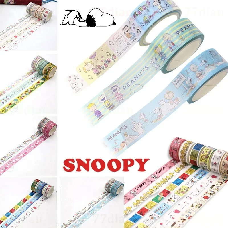 5M Snoopy Tape Paper Washi Masking Decoration Kawaii Creative Scrapbooking Fai Da Te Cartoon Stazionario Carino Adesivo Materiale Scolastico