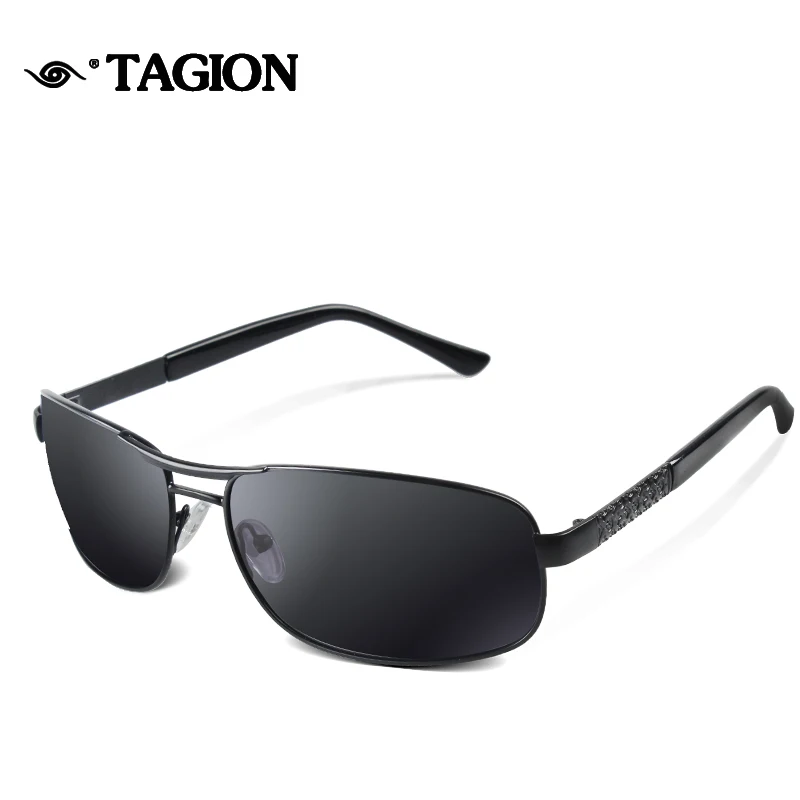 Polarised Pilot Sunglasses For Men Rectangle Metal Uv400 Shades_voghion.com