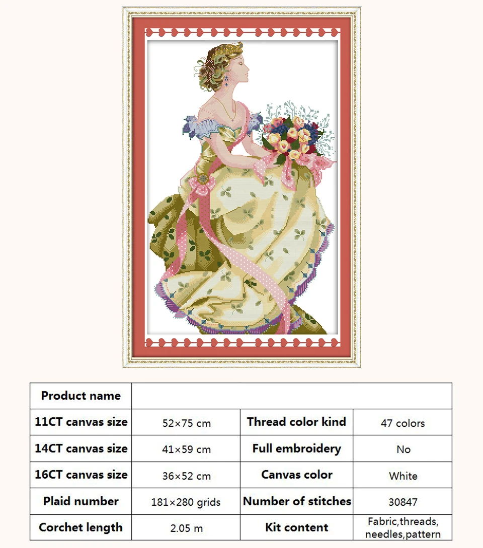 Winter Queen Patterns Counted Cross Stitch Set DIY 11CT 14CT 16CT Stamped DMC Cross-stitch Kit Embroidery Needlework Home Decor