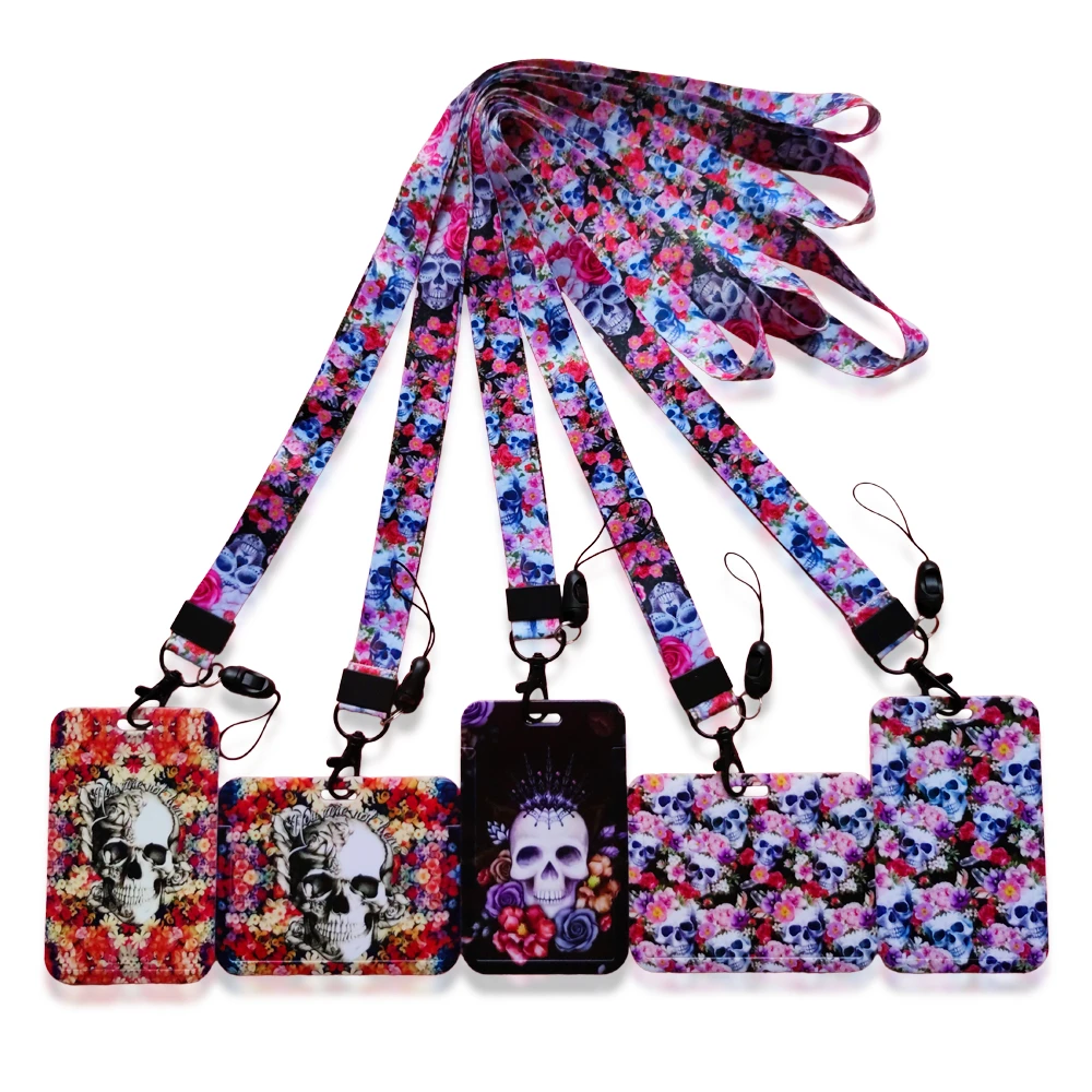 Fashion Women's ID Card Holder Pretty Neck Strap Lanyards Name Badge