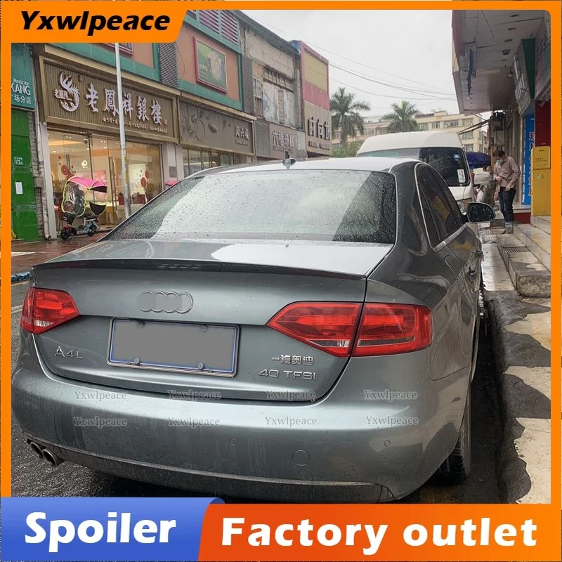 

For Audi A4 B8 Spoiler 2009 2010 2011 2012 13 14 15 2016 ABS Plastic Unpainted Color Trunk Tail Wing Decoration Car Accessories