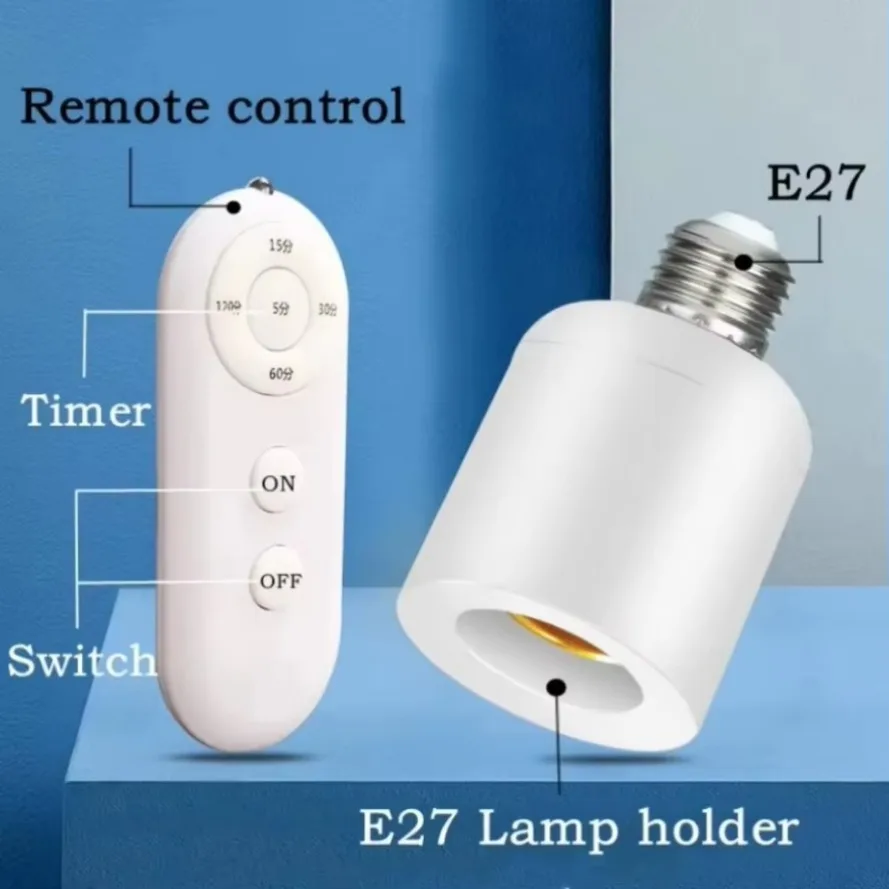 85V-265V Lamp Holder Multi Light E27 Wireless Remote Control Smart Timer Switch for Baby Room Bedroom Home