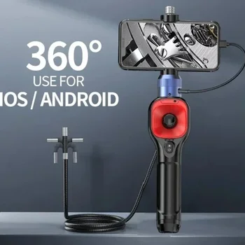 360 Rotary Video Controlled Endoscope Endoscopic With Apple Iphone Ios Car Camera For Rotation Articulation Automotive Boroscope 1