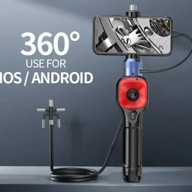 360 Rotary Video Controlled Endoscope Endoscopic With Apple Iphone Ios Car Camera For Rotation Articulation Automotive Boroscope 1