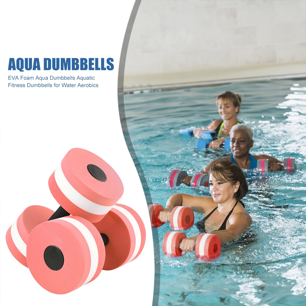 Foam Aqua Dumbbells Water Aerobics Aquatic Exercise Fitness Dumbbells