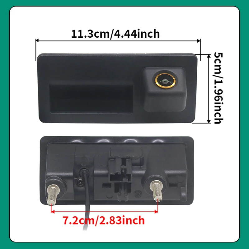 폭스바겐 골프, 파사트 B7, B6, 티구안, 제타 MK6, 아우디 A3, A4, A5, Q5, A6, B6용 AHD 1080P 차량 후방 트렁크 손잡이 카메라