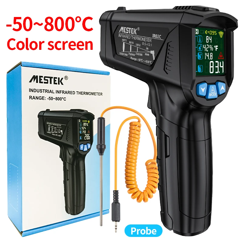 Infrared thermometer LCD Screen With Temperature Probe+AliExpress