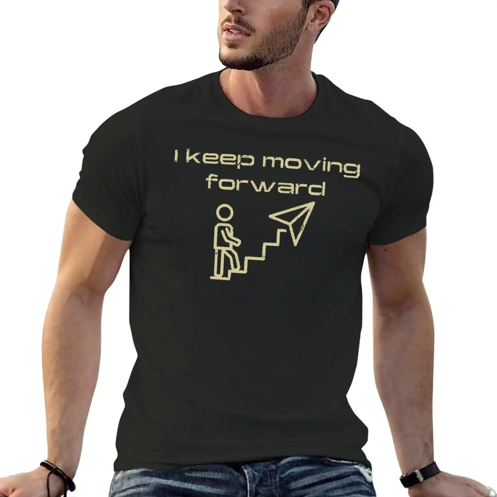 

Harajuku I Keep Moving Forward T-shirt Sport T-shirts Funny Funny Geek Leisure Eur Size