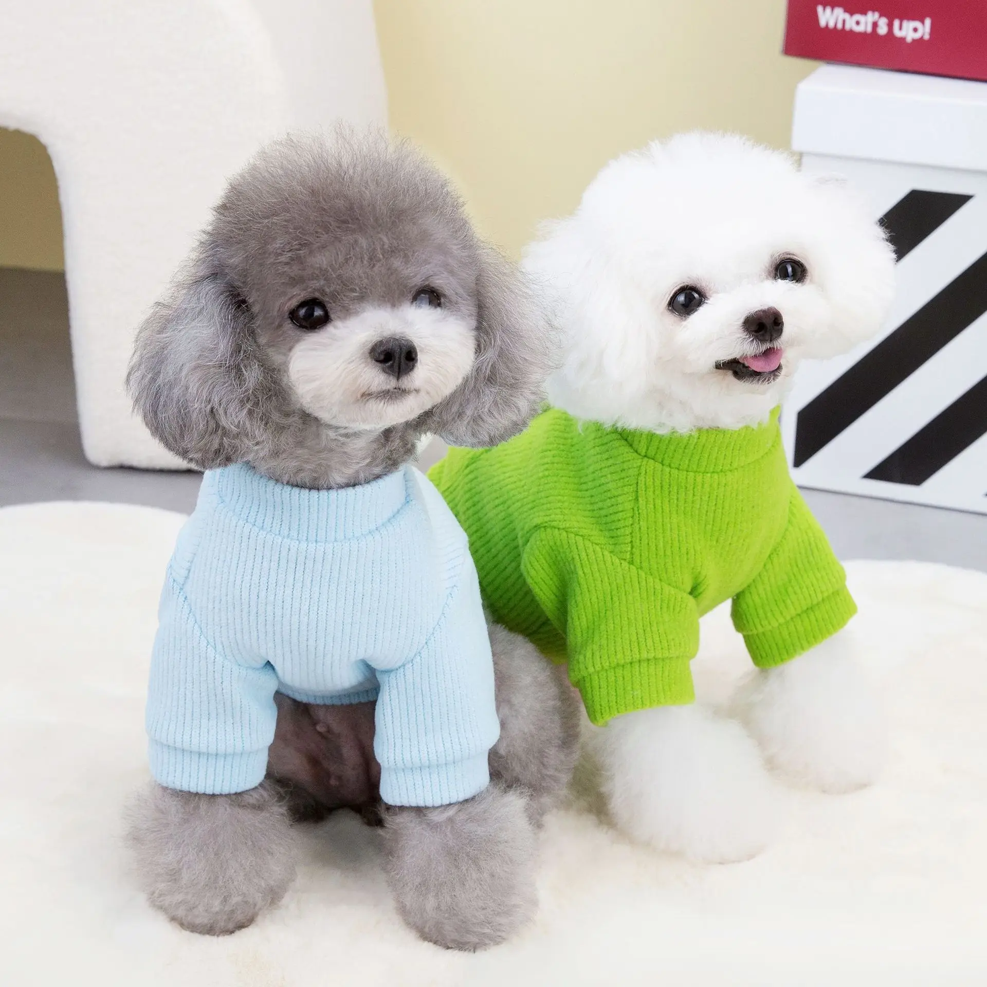 

Christmas Dog Clothes Winter Warm Cartoon Knitted Sweater For Small Dogs Pet Clothing Puppy Pullover Coat Knitting Crochet Vest