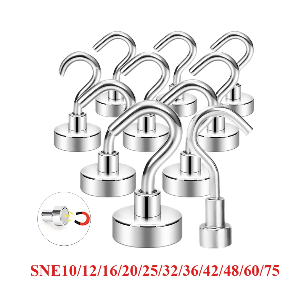 ตะขอแม่เหล็กนีโอไดเมียมที่แข็งแกร่ง: ติดผนังได้ง่ายสำหรับห้องครัว ห้องน้ำ โรงรถ—เก็บผ้าเช็ดตัว กระเป๋า ได้อย่างมีประสิทธิภาพ ประหยัดพื้นที่อย่างชาญฉลาด 1