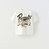 Fashion Brand Design Children T-shirt Summer Clothing Cartoon Short-sleeved Top Kids Boys Clothes Crewneck Pullover T Shirts 2