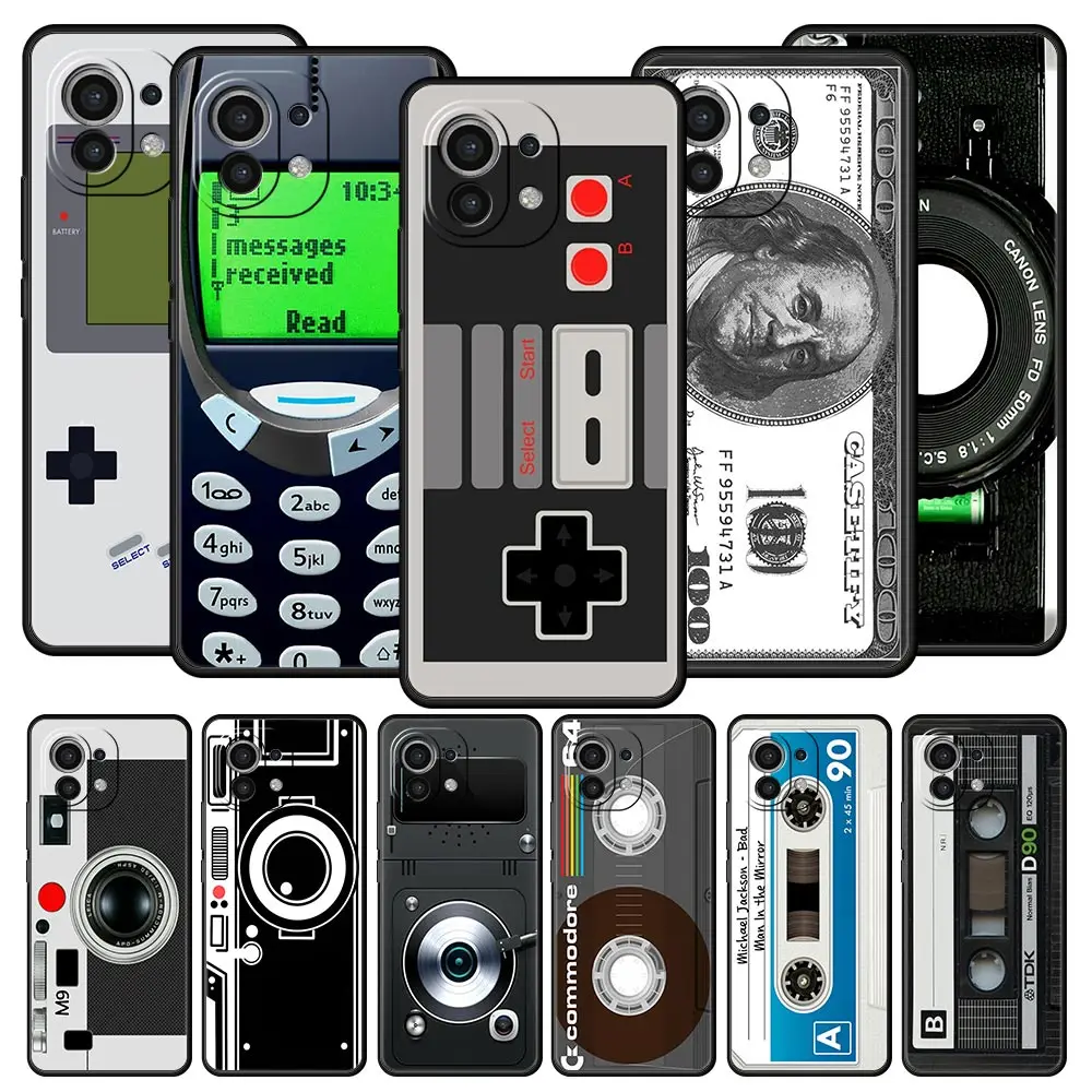 

Vintage Tape Camera Gameboy Phone Case For Xiaomi 12 13 Poco X5 X3 NFC M3 F3 X4 M4 Mi 11T Ultra Note 10 Lite 10T Pro 5G 9T Cover