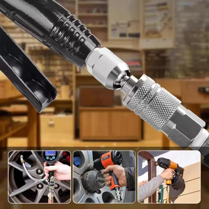 Universal 360° ° Schwenkbare pneumatische Schnellkupplung für Luftleitungen, Schlauchkompressor, Schnellkupplung – Detail 3