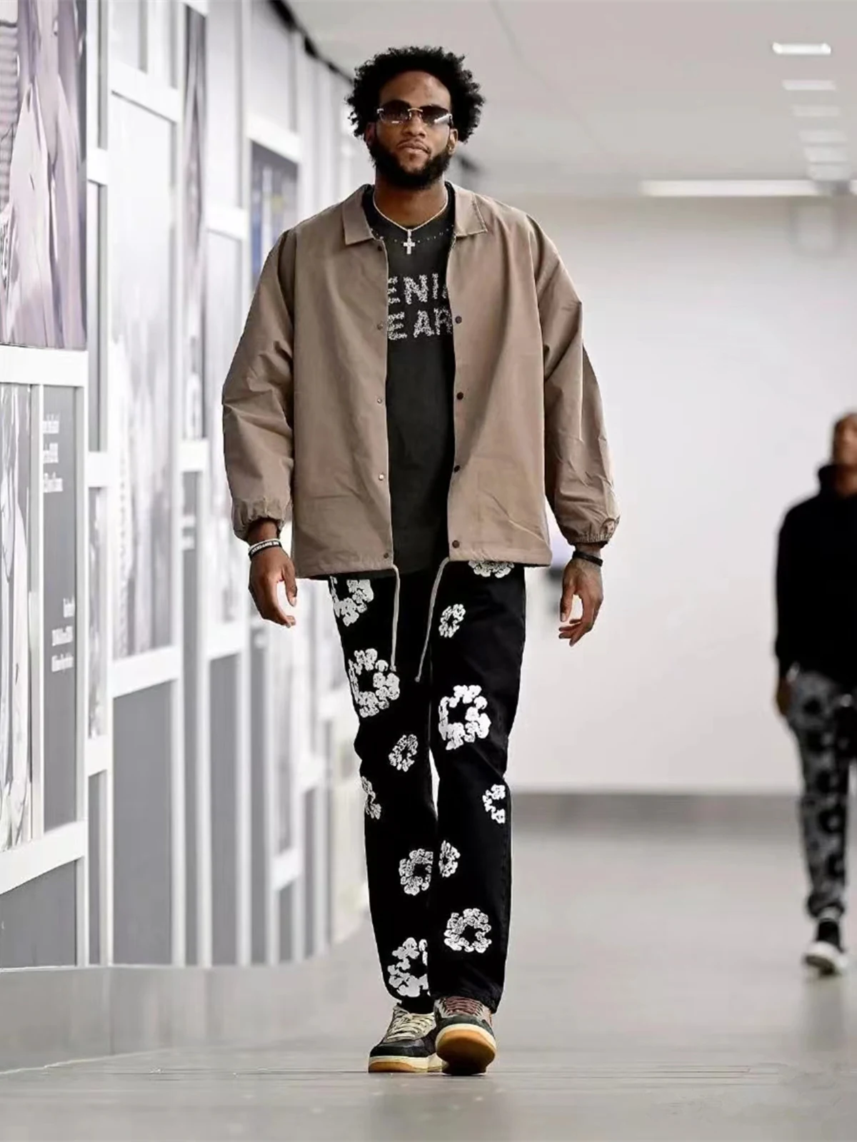 Yao888 Kapok Foam Printed Denim Trousers Fashion Tide Brand High Quality Streetwear High Street HipHop Pants For Men