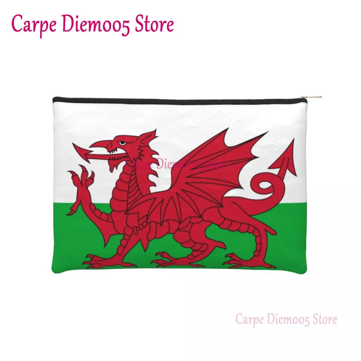 

Flag Of Wales Cosmetic Bag Women Cute Big Capacity Welsh Dragon Makeup Case Beauty Storage Toiletry Bags