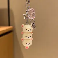 Cute Bear Phone Charms Pendant Kawaii Anime Keychain Accessories For Keys Schoolbag iPhone 17Promax Airpods Ins Korea New Y2K 6