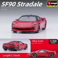Burago 1:64 Ferrari Series SF90 488P Roma F430 F12 Alloy Car Model Children's Toys Holiday Gift Collection Car Model Wholesale 2