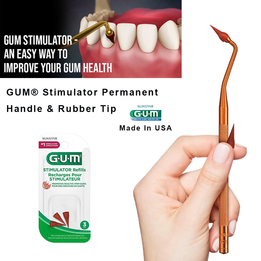 DentalTeethGumStimulatorwithRubberTipandPermanentHandleSUNSTARGingivalPeriodontitis
