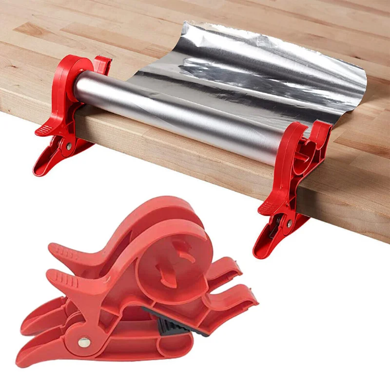 Tape dispenser Paper Roll Holder Clip Wrap Tabletop Gift Wrapping Tool 2pcs For Christmas Arts Crafts Tools