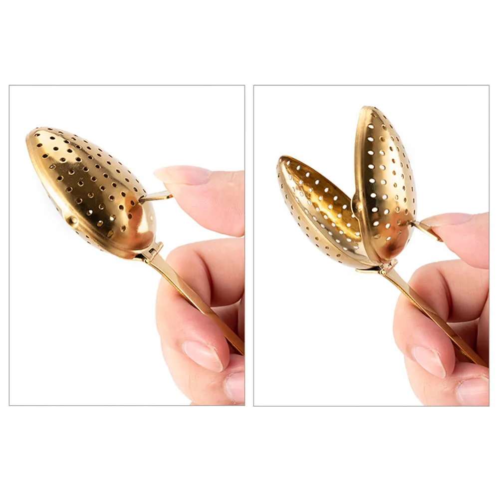 Stainless Steel Tea Filter Long Grip Spoon Hanging Loose Tea Leaf Infuser Water Drops Shaped Mesh Strainer tea infuser tea strainer tea filter