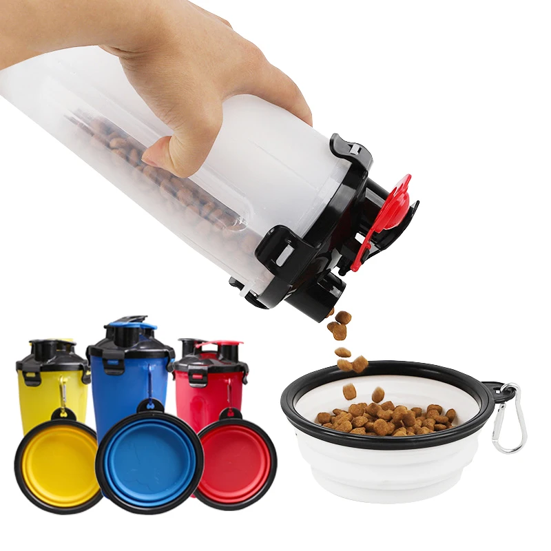 Pet Dog Water Bottle Feeder Bowl Portable Food Drinking Bowls Dogs