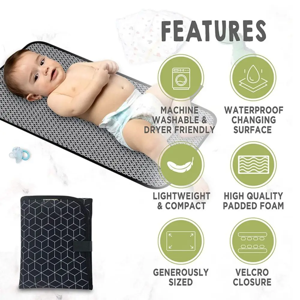 Professional Foldable Baby Changing Mat Waterproof Oxford Nappy Sheet Portable Durable Newborn Diaper Pad Outdoor