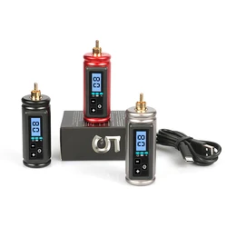 Fonte de Alimentação Sem Fio para Máquina de Tatuagem, Mini Bateria, Pilhas Foguete, 1500mAh, RCA, Quick Charge, 10 Horas Trabalhando, 2022