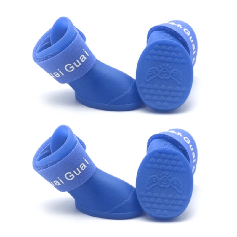 Botas De Goma Impermeables Perros Zapatos De Silicona Para Perros, Botas De Goma Para La Lluvia, Antidlizant, Impermeabl Botas Para Perros