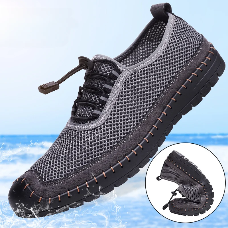 

New breathable men's mesh sports Shoes soft-soled driving shoes men's single shoes elderly dad shoes
