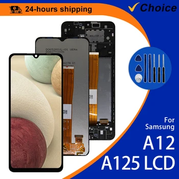 6.5 "LCD Per Samsung A12 A125 LCD con Cornice Touch Screen Digitizer LCD Per Samsung SM-A125F A125F/DS Display