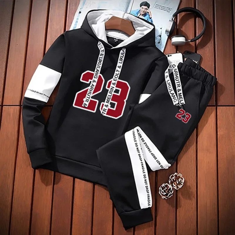 طقم بدلة رياضية مريحة للرجال ، سويتشيرت غير رسمي ،...