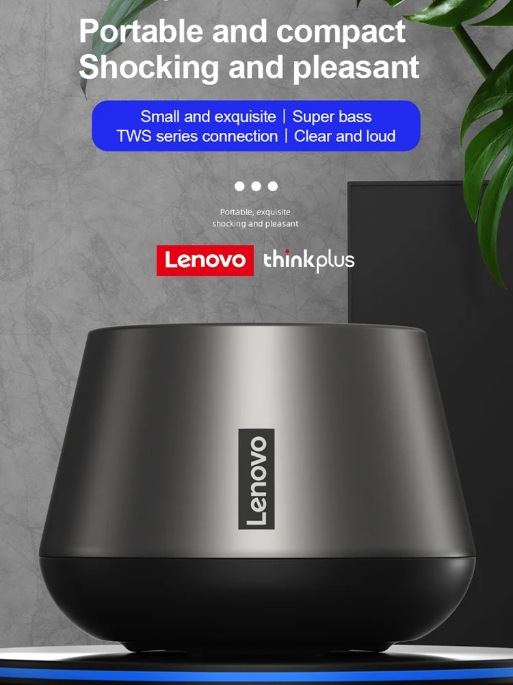 ion speaker Lenovo Thinkplus K3 Pro Wireless Speaker Portable Outdoor Loudspeaker Mini Bluetooth-Compatible Stereo Sound Speaker computer speakers