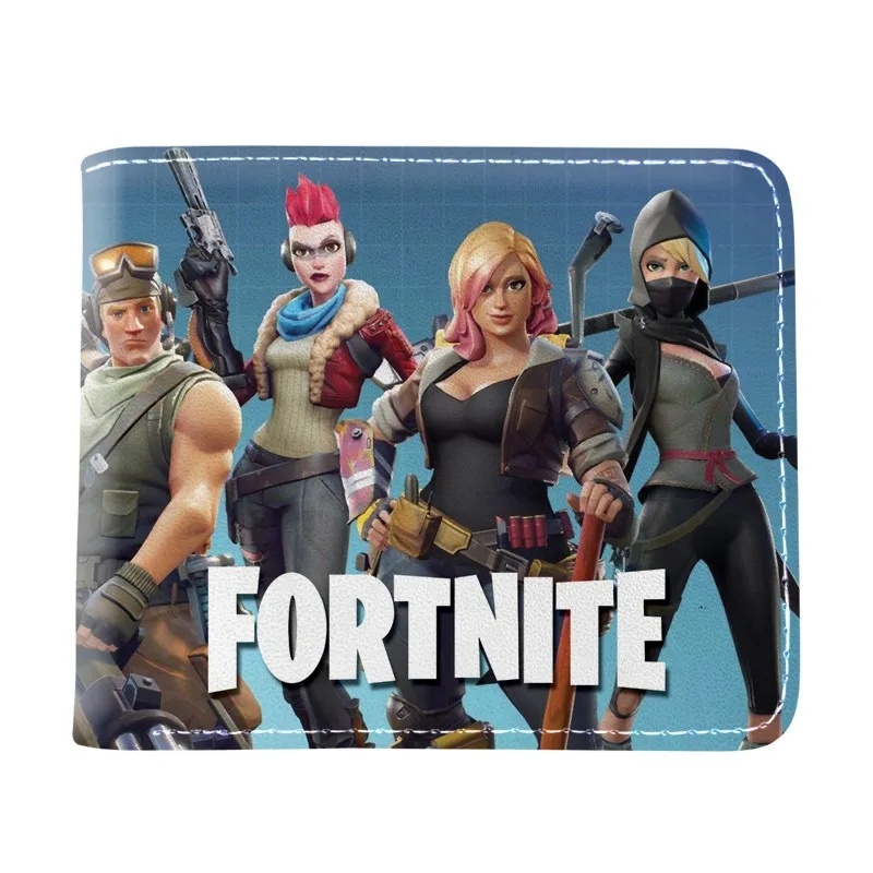 Fortnite Pu Portafoglio Corto Bifold Portamonete Portamonete In Pelle Portamonete Studente Portafogli Ragazzi Ragazze Cartoon Print Borse