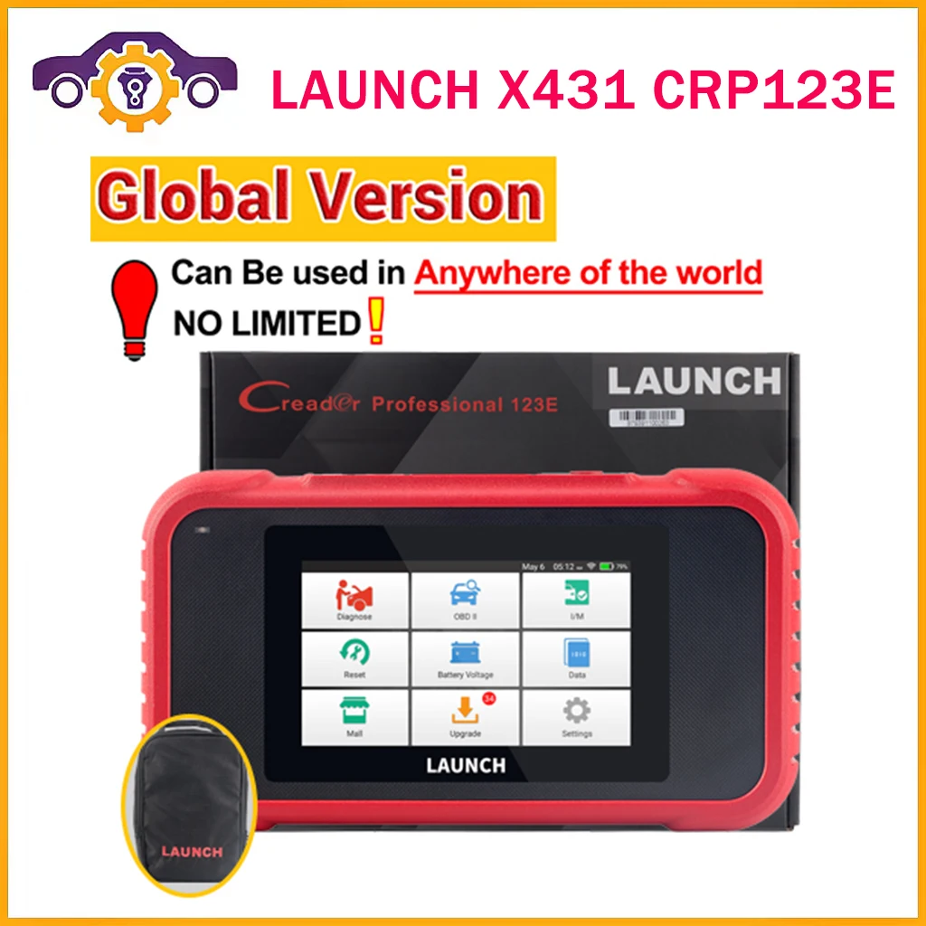 

2023 New Lauch X431 CRP123E OBD2 Automotive scanner 4 System Car diagnosis Oil ETC SAS Reset PK CRP123x CRP123i Free shipping