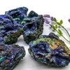 Natural Azurite Malachite Geode Quartz Crystal Geode Cluster Mineral Specimen Teaching Research Stone Collectible For Gift Decor 4