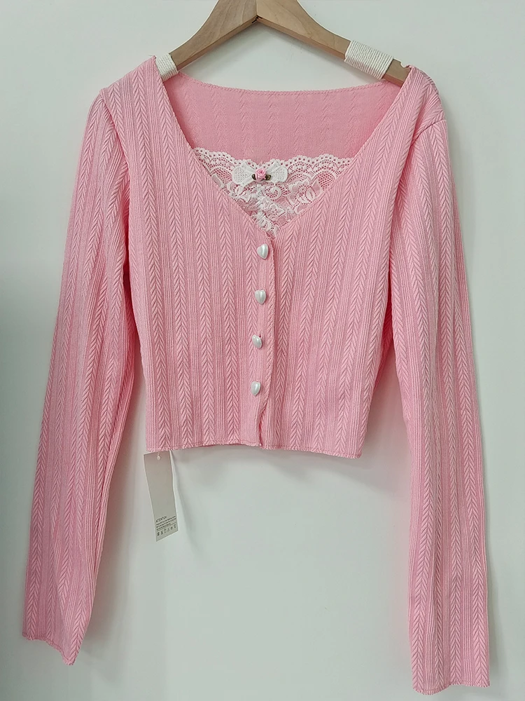Fairycore Vintage Print Long Sleeve Crop Top