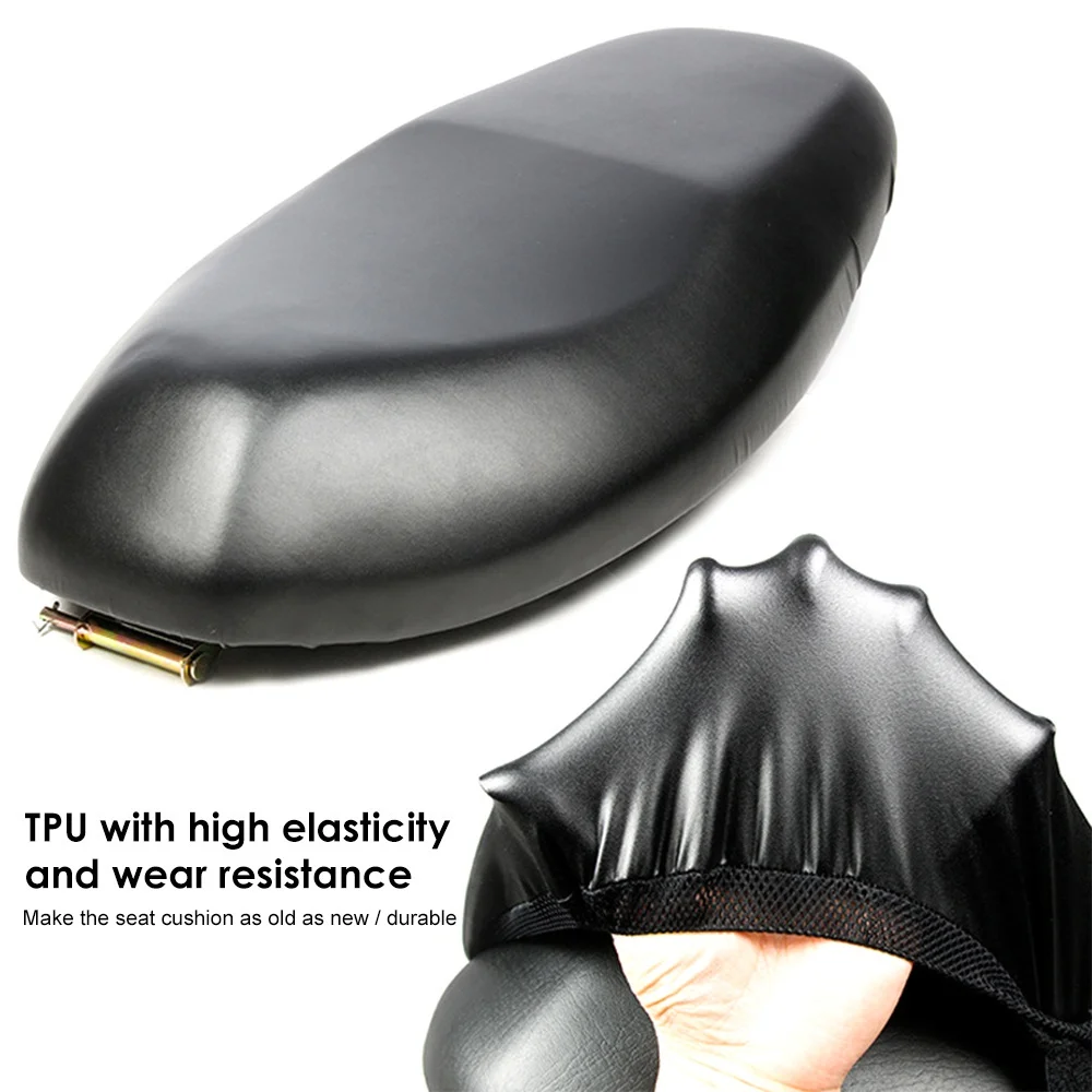 Waterproof Motorcycle Seat Cover Breathable PU Leather Cushion Cover Weather Protector Sunscreen For Motorcycle Electric Scooter motorcycle seat covers