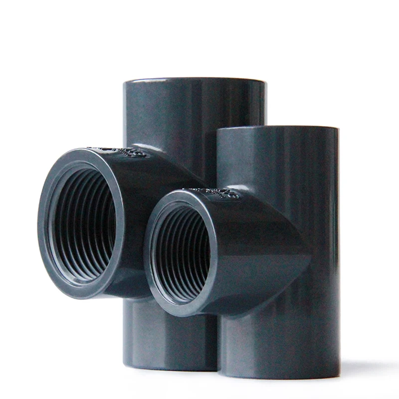

ID20/25/32/40/50/63mm 3 Way Connector BSP 1/2" 3/4" 1" 1-1/4" 1-1/4" 2" Female Thread PVC Pipe Fitting Water Fish Tank Connector