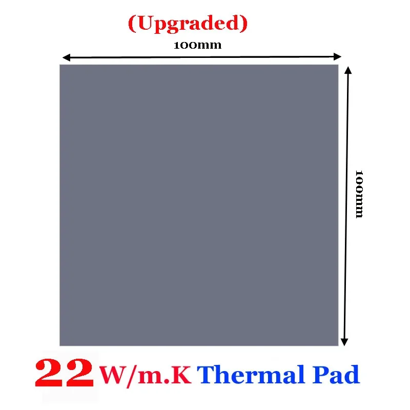 Thermal pad 22w/20w/17w/15w GPU CPU Heatsink Cooling Conductive Silicone Pad thickness 0.75/1.25/1.75mm