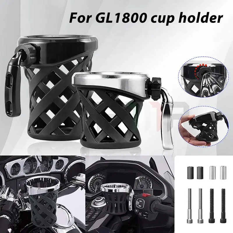 

Drinking Holder Cup For Honda GL1800 Goldwing 1800 Bottle Cup Holder ABS & Aluminum Motorcycle Passenger Drink Cup Holder
