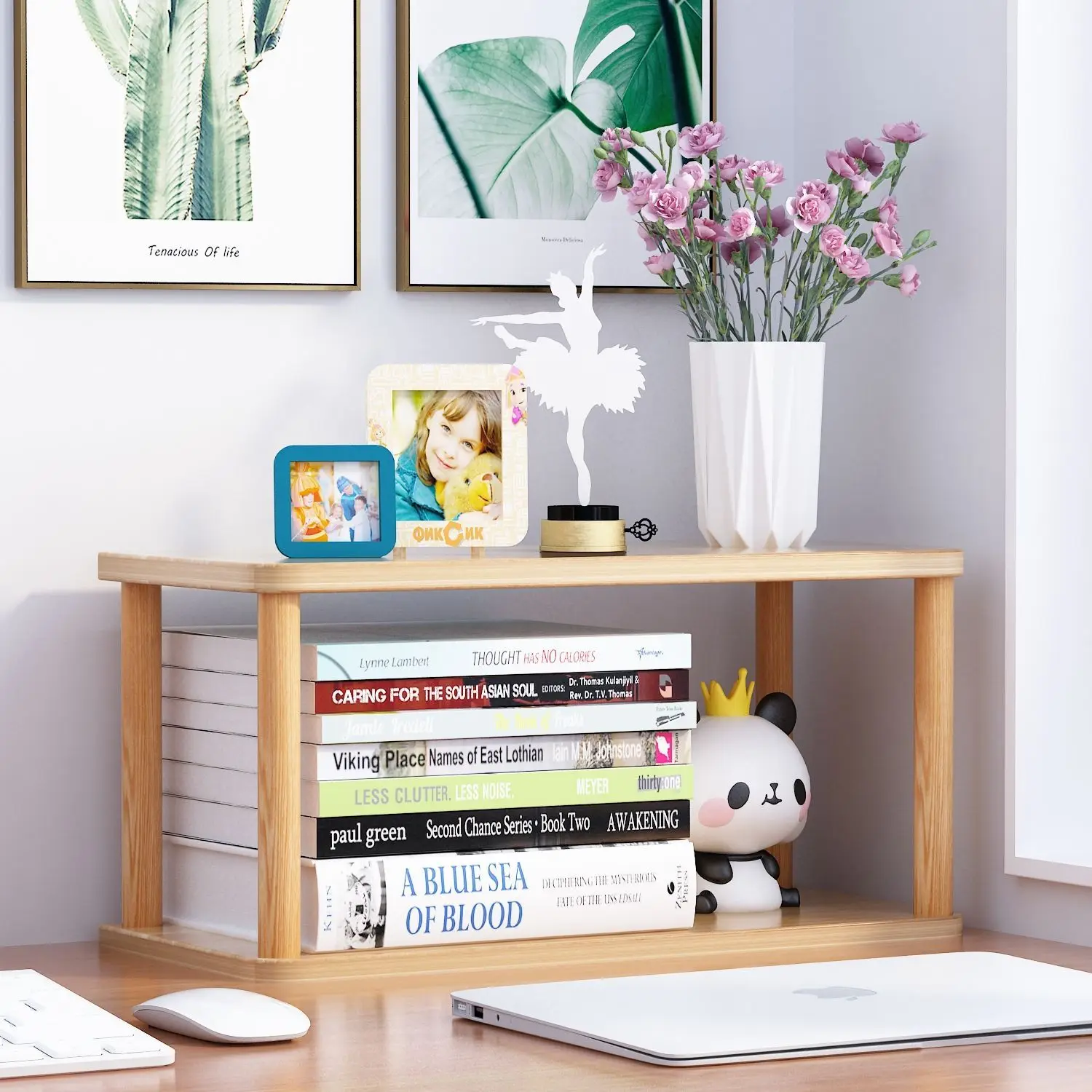 Simple Desk Storage Shelves, Small Bookshelves on The Table, Multi-storey  Storage, Office Solid Wood Pole, Partitions, Multi-fun - AliExpress