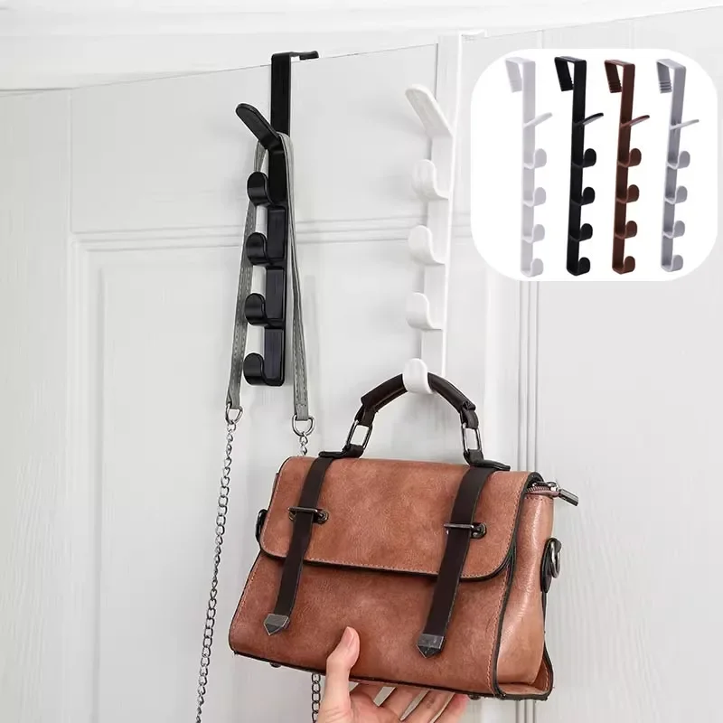 Storage Hook Door Hook Bedroom Door Hanger Clothes Hanging Rack Over The Plastic Home Storage Organization Hooks Purse Holder For Bags