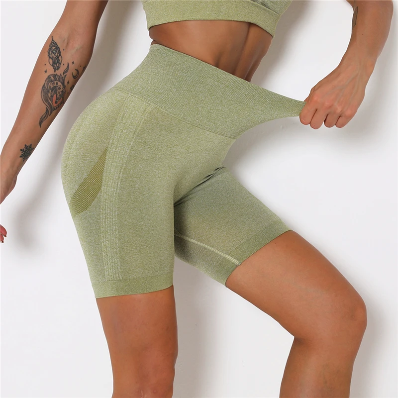 Women Shorts Yoga Gym Shorts Seamless Gym Push Up Fitness Sports High Waist Workout Cycling Sports Clothes