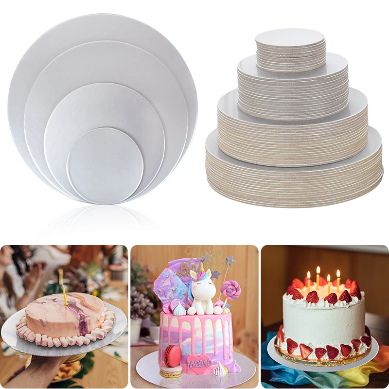 410inch Round Cake Board Base Disposable Cake Plate Paper Cupcake